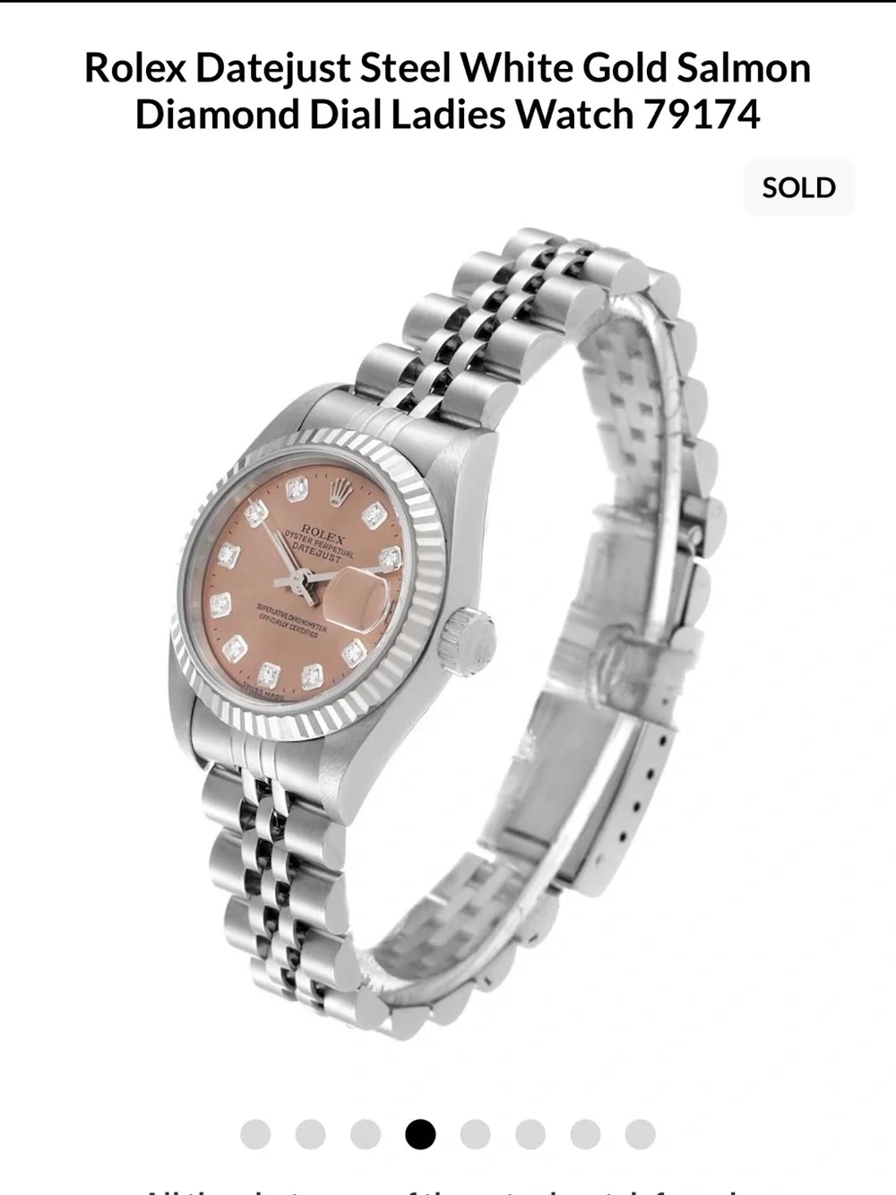 Rolex Lady Datejust 26mm with Salmon Dial and Factory Diamond Dial